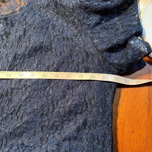 Vintage Dressy Betsy Lace‎ Maxi Dress Women 16 Short Sleeve Modest Fairy Whimsy - Picture 12 of 13